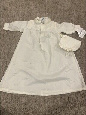 Baby Dior Vintage Infant Christening Gown Size 3 Months White Rare 1970’s NOS